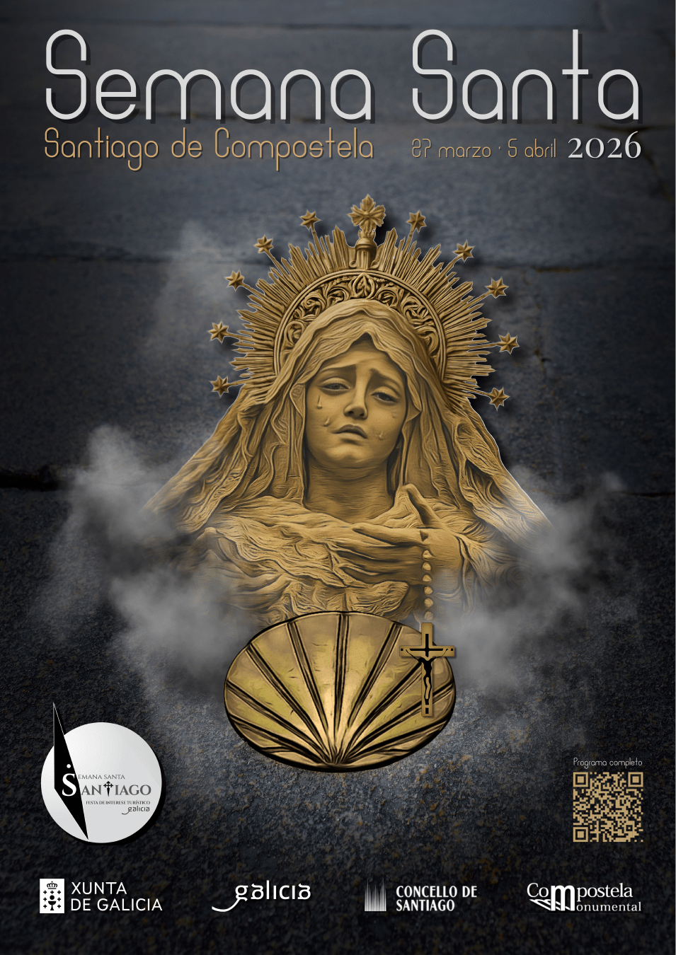 Cartel de Semana Santa en Santiago de Compostela 2026